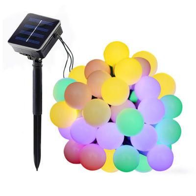 23FT 50LED Outdoor Solar Fairy Crystal Ball String Light Waterproof with 8 Modes for Garden, Party, Wedding, Christmas Decor