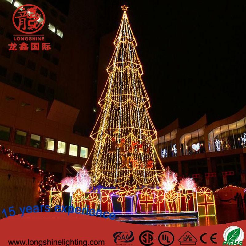 LED Large 3D Garland Christmas Tree Light for Plaza
