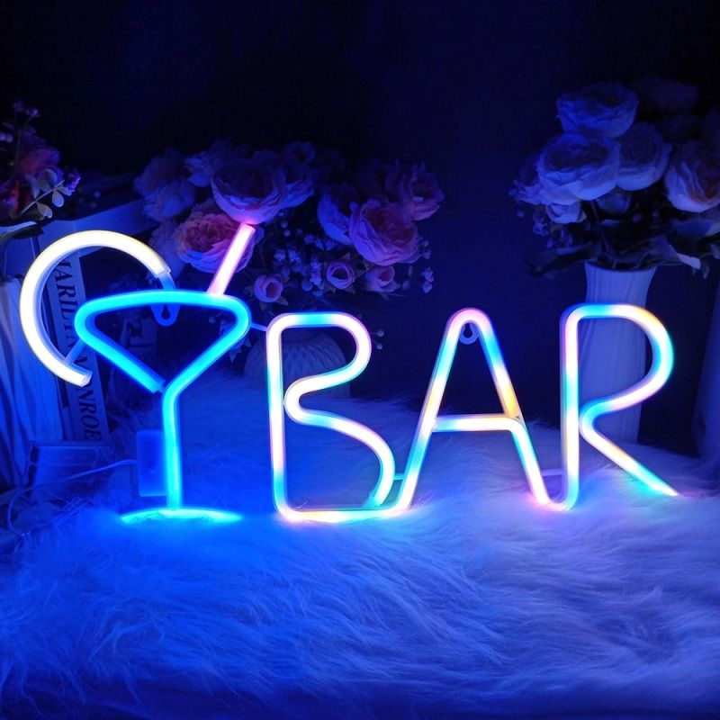 Hot Support OEM Creative Advertising Signs Bar KTV Decoration LED Light Flex Acrylic Neon Sign