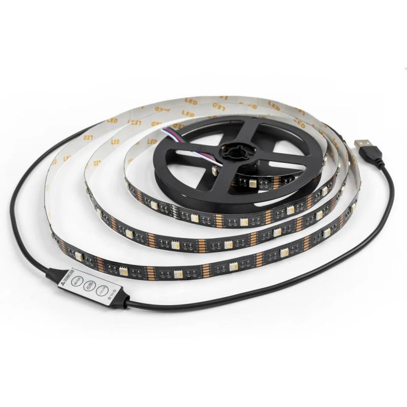 5050 30LED/M RGBW Color Changing Black Board USB Flexibl LED Strip