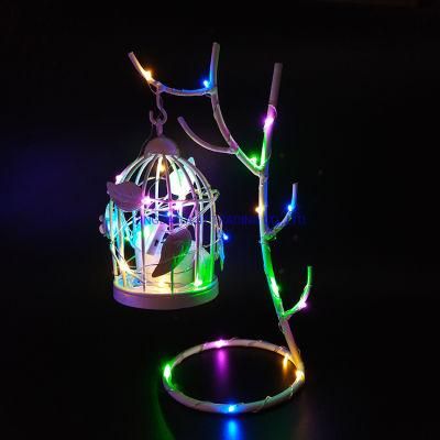 Waterproof 1m 10 Silver Wire Micro LED String Lights with Battery