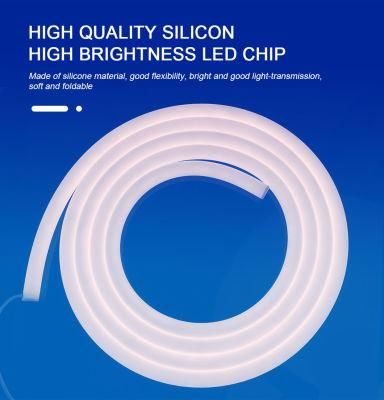 Rishang High Wear Resistance White 5000K 24V 50mm LED Slim Neon Flex Strip for Commercial Building Decoration