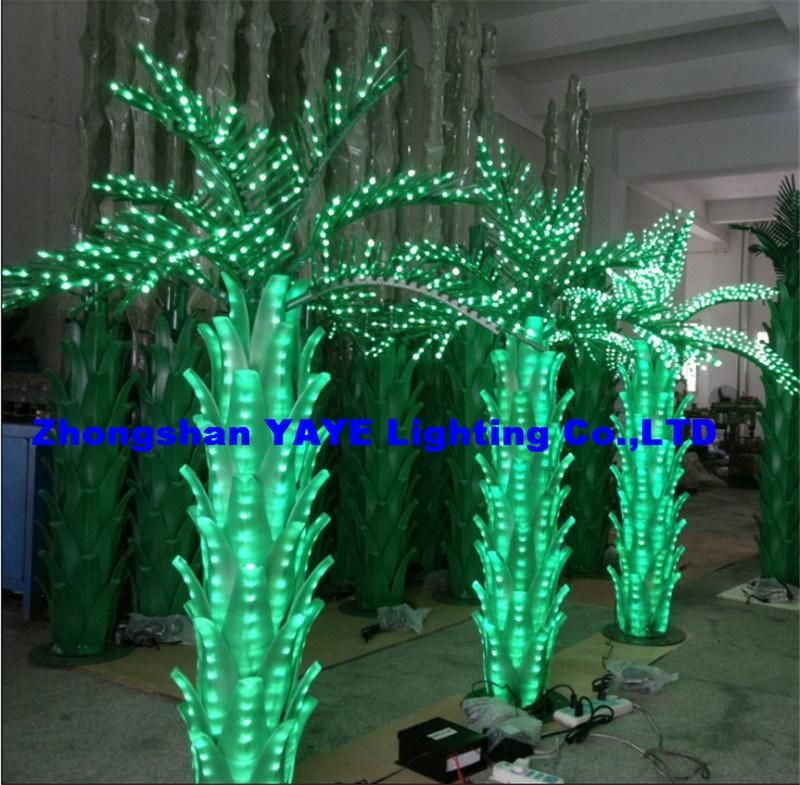 Yaye 18 Hot Sell Green Color LED Palm Tree Light/ Outdoor LED Palm Tree with 2 Years Warranty/Ce/RoHS