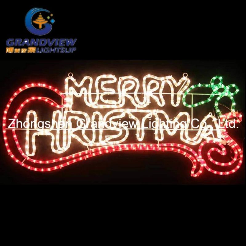 Animated 100cm LED Clear ′merry Christmas′ Motif Rope Lights