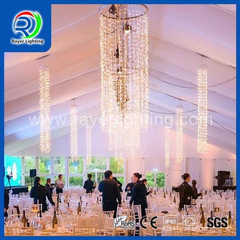 Green Wire cUL LED Curtain Lights Commercial Christmas Garden Lights