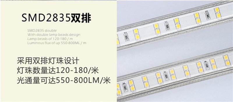 220V 2835 180 Double Line High Brightness LED Flexible Strip