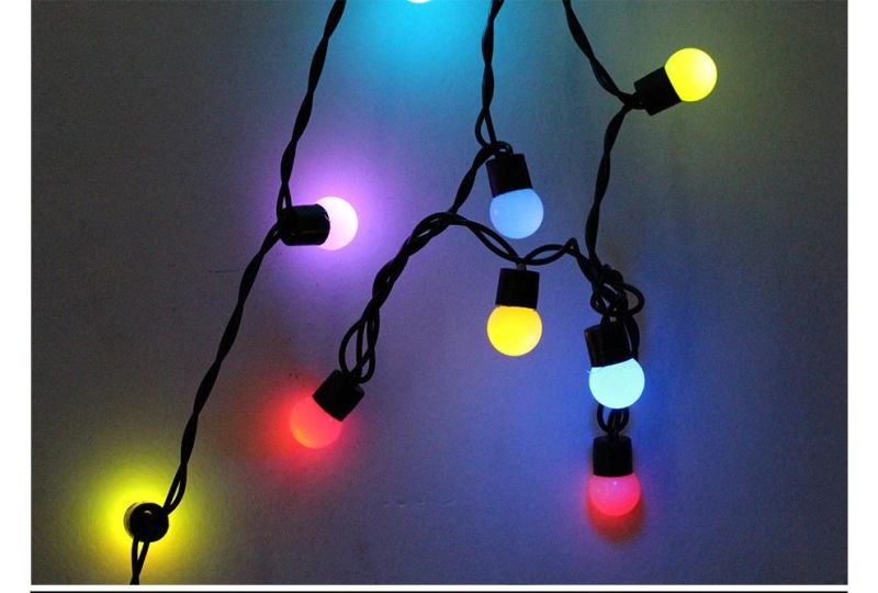 IP44 Outdoor LED Pink Globe Ball String Light