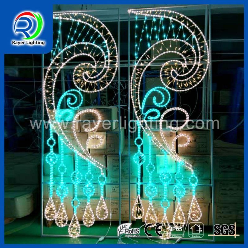 LED Angle Wing Christmas Decoration Rope Customized Motif Light