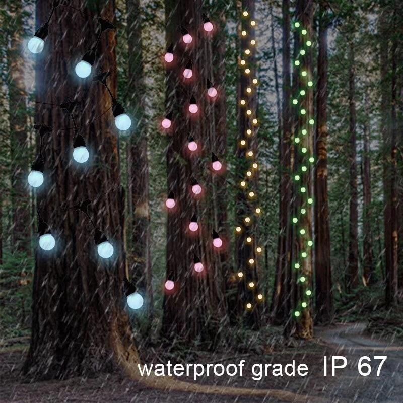 WiFi Remote LED Retro Multi Coloured Drop Bulb Christmas Festoon Party Lights