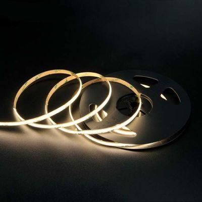 No Dots 528 Chips 8mm Width FPC 10W/M DC12V/DC24V 5m Roll IP20 Flexible COB LED Strips