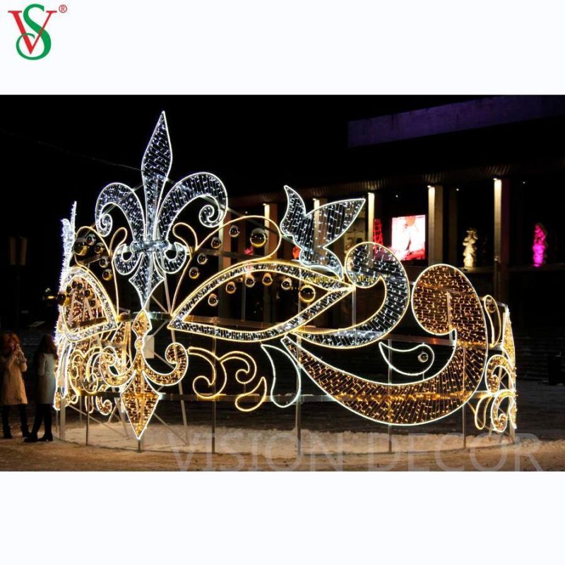 Customized Carriage Horse Christmas Decoration Motif LED Light for Outdoor