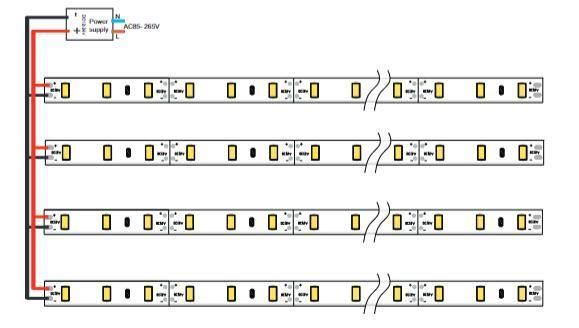 10mm 24V 30LEDs Low Power Consumption High Brightness SMD5630 LED Light Strip