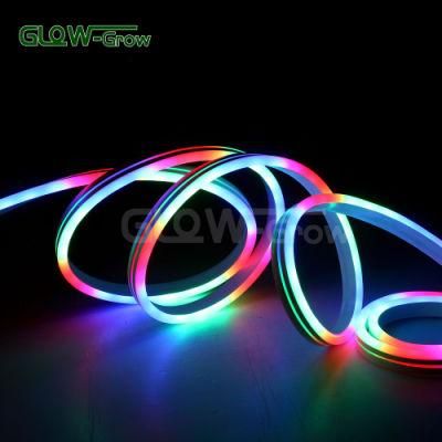 IP65 Waterproof 24V RGB Wholesale Dream Color LED Neon Lamp with Remote Controller for Christmas House Home Party Restaurant Bar Decoration