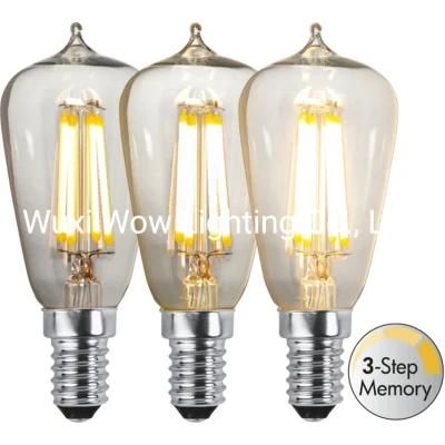 LED Lamp E14 St38 Clear 3-Step Memory