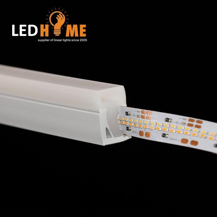 12*20mm IP67 LED Profile 3 Side Emitting Milky Neon Flex Silicone Tube Diffuser PMMA Extrusion Profile