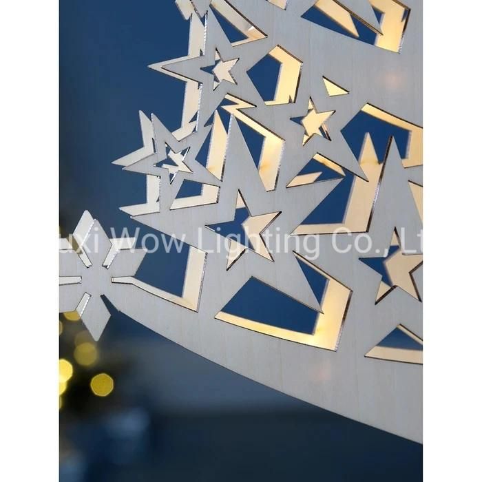 Star Christmas Tree Table Decoration Wood 50 Cm