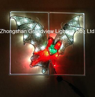 Halloween Colorful Bat Design Hanging on The Wall LED Light