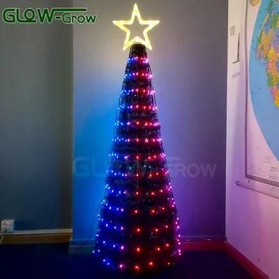 RGB Festive Family 1.2m 1.5m 1.8m Christmas Tree with Remote Controller for Home Holdiay Decoration