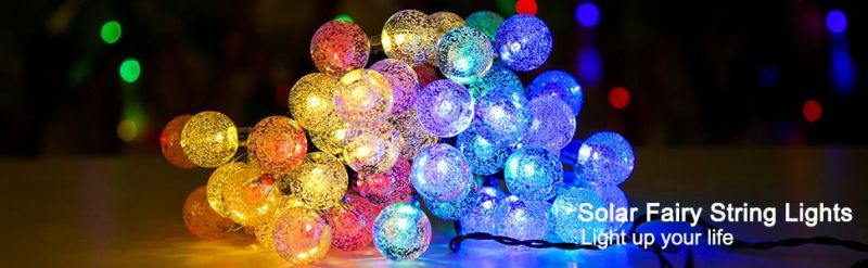 50 LED Solar String Lights Outdoor Crystal Fairy Light
