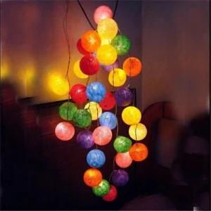 Wholesale Party/Christmas Light String with Cotton Ball
