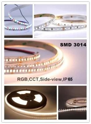 Customized 3014 RGB Side-View LED Strip Lighting IP 20 DC 12/ 24 W 120 LED No Darkness for Decoration Indoor