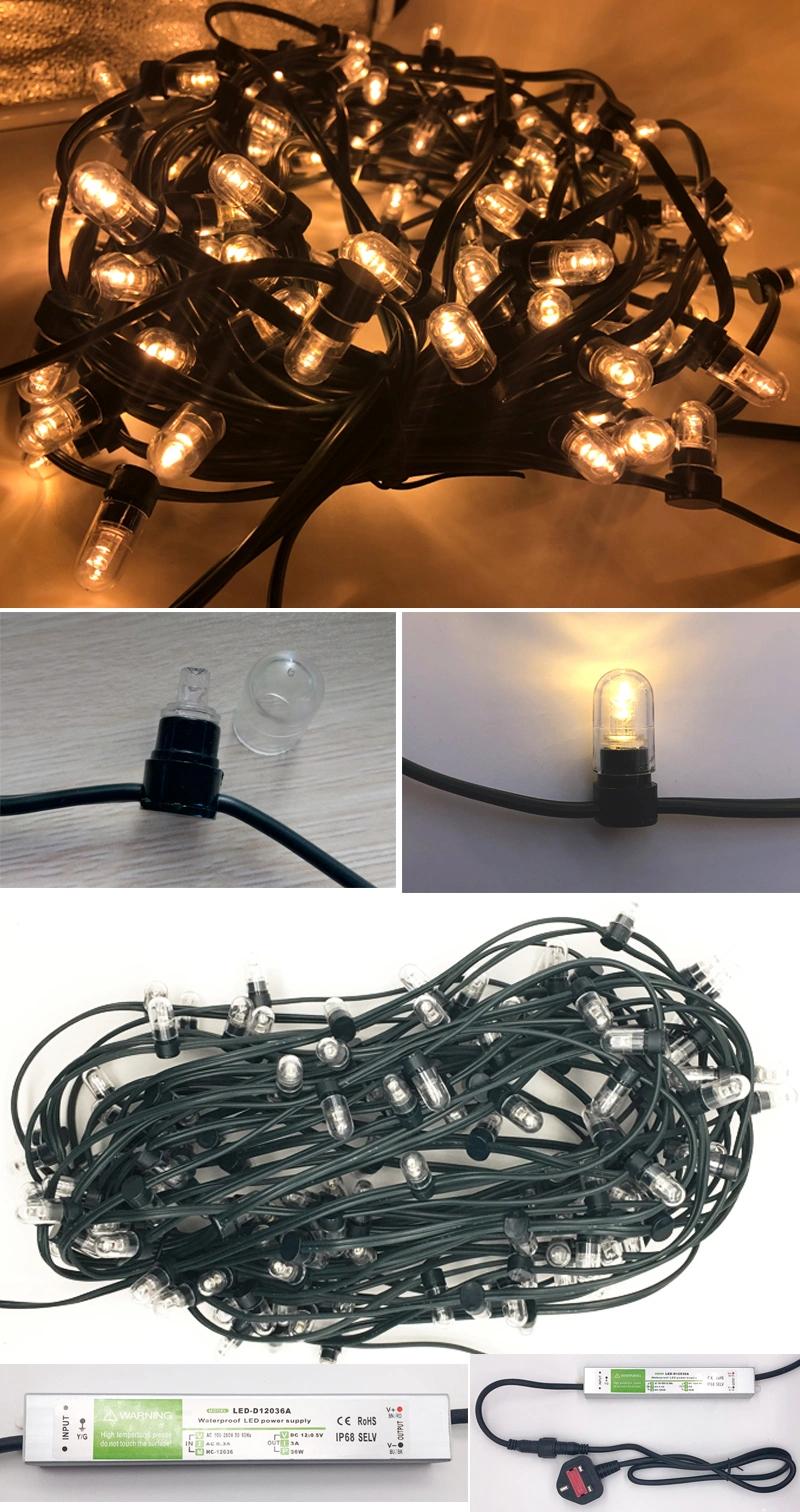 Highly Weatherproof Replaceable Cuttable 12V Safe String Fairy LED Clip Lights