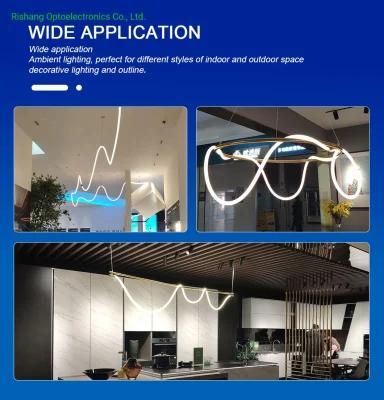 CE RoHS UL Ra90 3000K 24V Free and Unlimited DIY Flexible 360&deg; Neon Light Strip for Shopping Mall Decorative Lighting