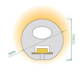 AC110/AC220V 16mm Round LED Neon Tube Light 360degree Lighting