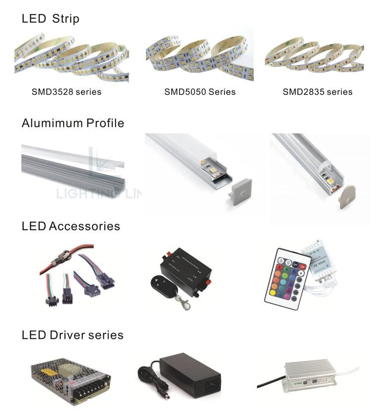 Stable performance SMD2835 60LEDs/M DC24V LED strip with CE RoHS FCC