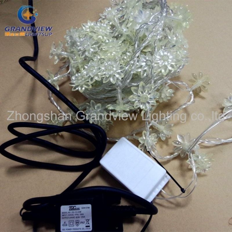 Multicolor Lotus 10m 100 LED Fairy String Lights for Wedding Christmas Xmas Party with CE RoHS TUV SGS