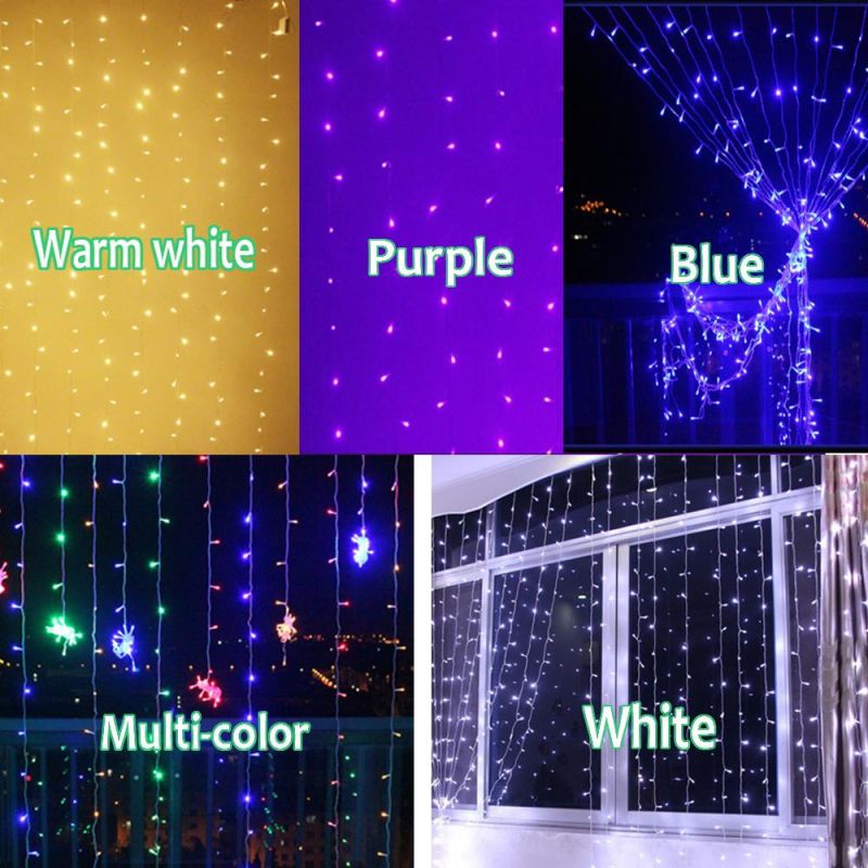 2/3/6m Remote LED Curtain Fairy String Lights for Christmas LED Patio Party Wedding