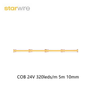 3 Years Warranty 320LEDs/M 10W Warm White COB LED Strips