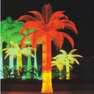 H: 3m11 Leaves Halloween LED Coconut Tree Light for USA