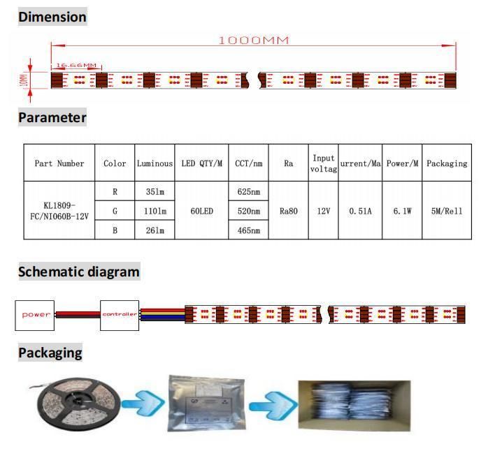 Programable 5050 RGB Built-in IC Breakthrough LED Single Pixel Control Dream Flexible Strip Light