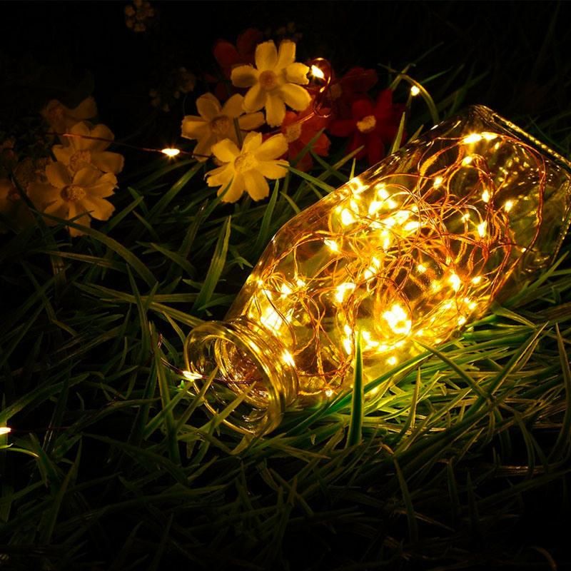 Outdoor Waterproof 10m String 100 LED Double Modes Christmas Halloween Solar Garden LED String Lights for Holiday Decoration