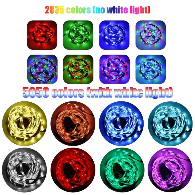 LED Strips Lights Bluetooth Iuces RGB 5050 SMD 2835 Waterproof WiFi Flexible Lamp Tape Ribbon Diode DC12V 5m 10m 15m 20m Color