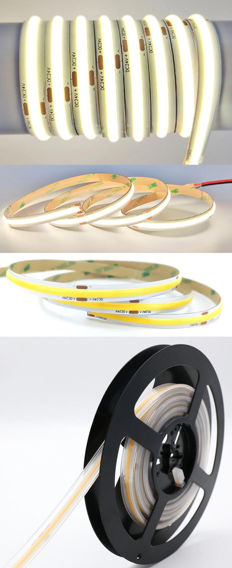 LED COB Strip Light 24V 12V 3000K RGBW