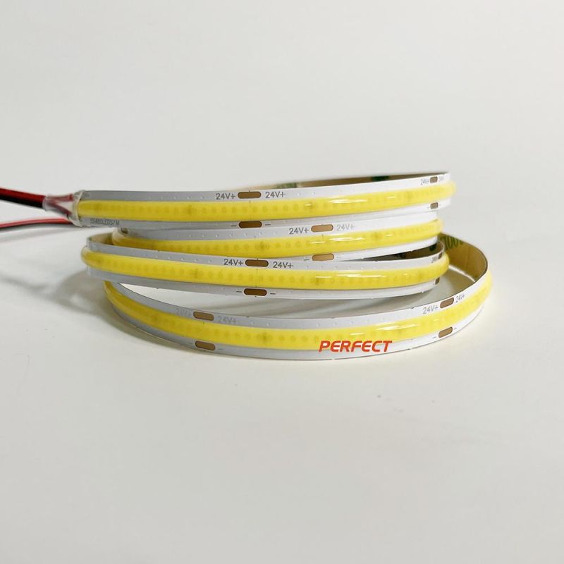 High Density COB LED Strip Ribbon Light 480LEDs 8mm IP20 Dotless Flexible COB LED Strip Working Light