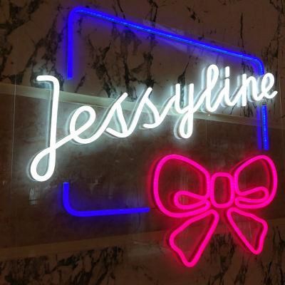 Free Design Outdoor 12V Silicone Waterproof Romantic Wedding Name Wall Mount Custom LED Neon Flex Sign Letters