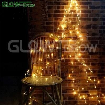Warm White Micro LED Silver Wire Firefly Bunch Lights Waterproof Christmas Fairy Light for Garden Party Decoration