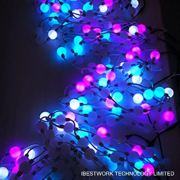 DMX Programmable RGB Ball String Lights LED Balls Multicolorful Decoration LED Bulb