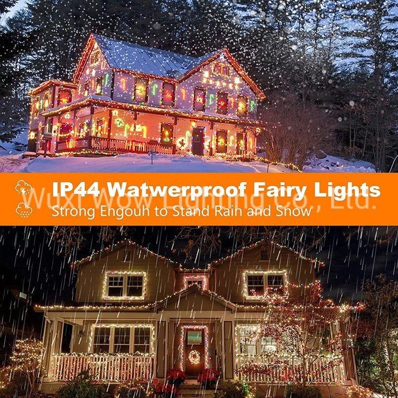 15m/49FT 120LED Outdoor Fairy Light Plug in 8 Modes Waterproof Christmas Tree Lights Outdoor/Indoor for Garden