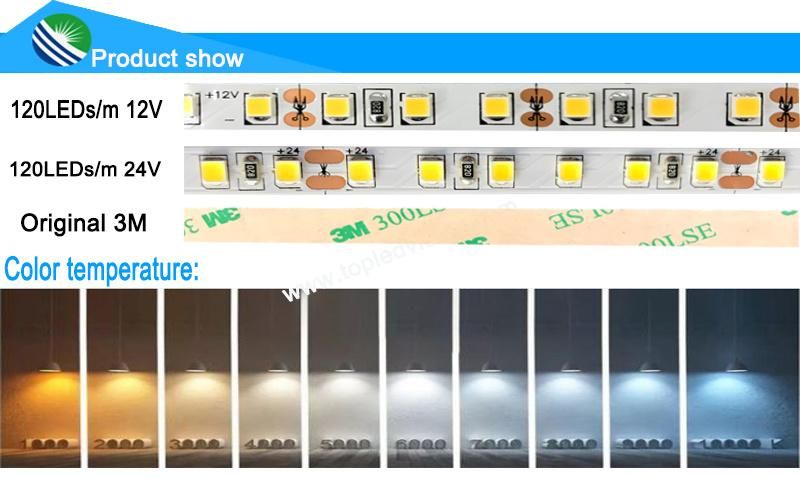White 120LEDs 16W/M SMD2835 LED Strip Light in Cabinets Showcase
