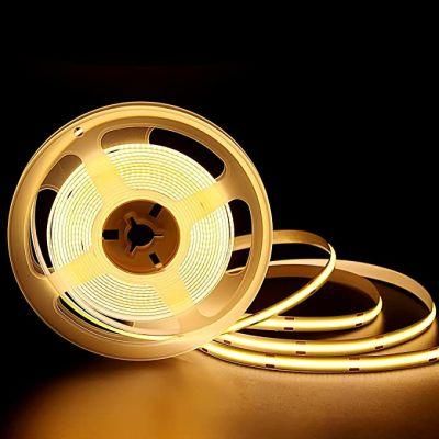 COB LED Light Strip Warm White 3000K, Super Bright Flexible CRI90+ LED Tape, Suitable for Kitchen Home DIY Lighting Project (without power supply)