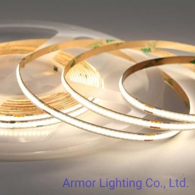 New Design High Brightness Uniform Lighting COB LED Strip Light 320LED 10mm CRI90 DC24V