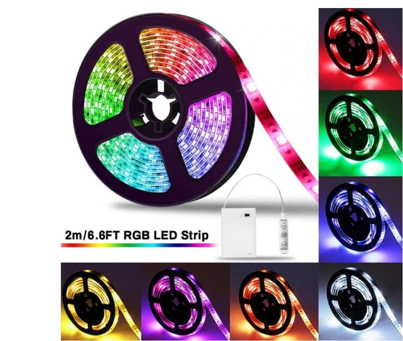 Amazon Hot Sale 5050USB Lamp with RF Remote Control TV TV RGB Colorful Background LED Strip