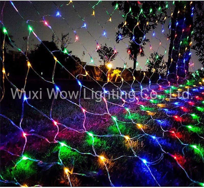 300 LED 4m X 2m Mesh Light Outdoor Net Lights Mains Powered Multi-Colour Christmas Garden Fairy Lights for Patio Gazebo Conservatory Roof Bushes Christmas Tree
