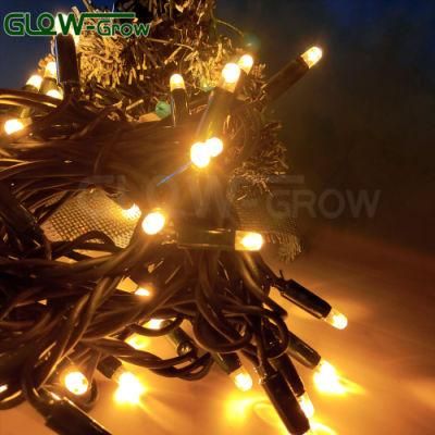 35FT Warm White Christmas Rubber Wire LED String Light for Fence Porch Wall Wedding Xmas Tree Decoration