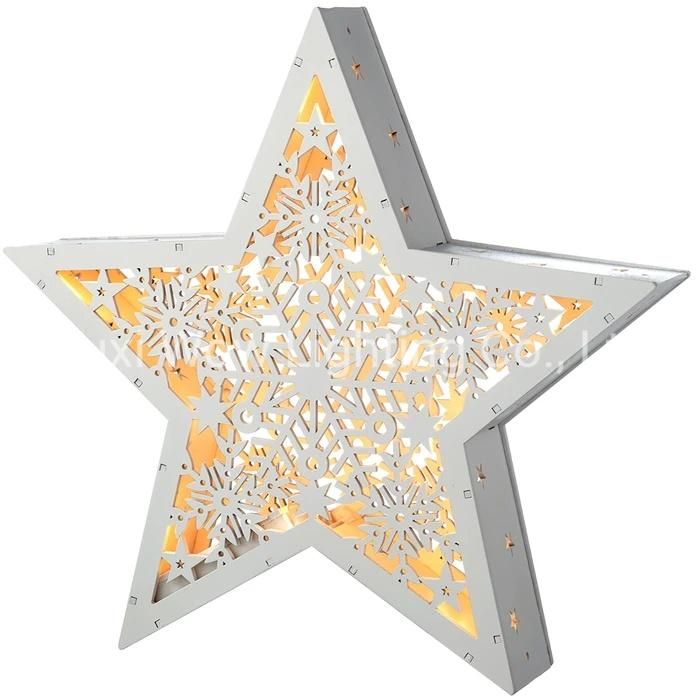 Hanging Star Christmas Decoration Wood