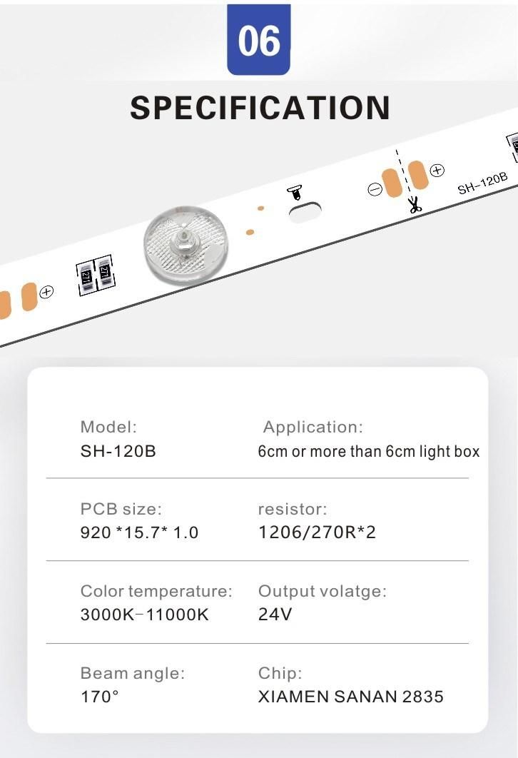 12V 24V High Quality TV Backlight Sidelight for Light Box